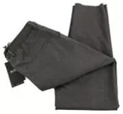 HUGO BOSS Mens Medium Gray GENIUS Drawstring Wool Flannel Slim Fit Pant 36 R NWT