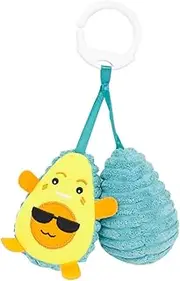 Toyvian Educational Stroller Pear Shape Hanging for Boy Girl and Soft Sound Maker Safe and Design for Bed and Stroller Adornment