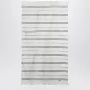 [Tekla] White beach towel with striped pattern One size White