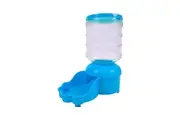 Pet Basic Blue Gravity Fed Food Dispenser, Control Portions, 27cm x 23cm x 13cm