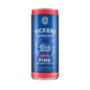 Vickers gin blended with pink grapefruit 250ml 4.9% alc. |