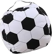 JEWEDECO Beanbag Soccer Ball Beanbag Boys and Girls Toy Storage Bag Football Shape Plush Soccer Ball Organizer Toy Organizing Bag