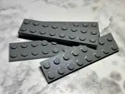 Lego Parts (4) ~ Dark Bluish Gray Plate 2 x 8 ~ No 3034