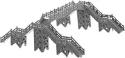 LIFKOME Miniature Train Footbridge Model Realistic Sand Table Ornament DIY Assembly Compact Design for Train Scenery Detailed Craftsmanship for Model Building Projects