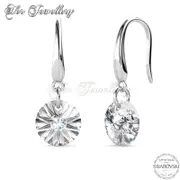 Circlet Hook Earrings (Crystal White)