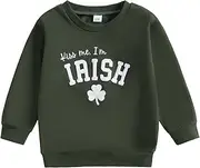 [Ayalinggo] St Patricks Day Baby Girl Boy Outfit Crewneck Sweatshirt Long Sleeve St Patricks Day Shirt Sweater Spring Clothes