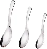 TIDTALEO Fine Polished Mini Spoon Set 3pc Dinnerware Party Spoons Comfortable Handle