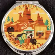 Railroad Big Thunder Mountain Disney Frontierland Disneyland Compact Mirror
