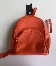 Typo kids girls orange faux leather mini backpack, BNWT