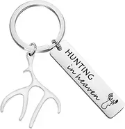 [CHOORO] Hunting in Heaven Remembrance Keychain Remembering Loved One's Hunter Gift in Memory of Dad, Brother, Son, Friend, Uncle, Cousin