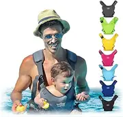 WaterLand Baby Carrier - Innovative Carrier You Can Use Both in Water & Land - Waterproof Infant Chest Holder with Adjustable Straps, Lightweight Toddler Harness for Pool & Beach (Urban Grey)