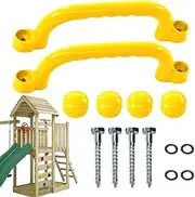 Playground Handles | Tree House Grips | Reusable Non-Slip Weatherproof Handle Bars for Climbing Outdoor Adventure Backyard Park Gym Playground Indoor