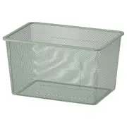 TROFAST mesh storage box, light green-grey, 42x30x23 cm