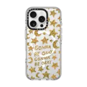 iPhone 16 Pro Impact Clear Case MagSafe Compatible Gonna Be Okay Glitter by Kristen Peers