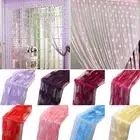 String Curtain Easy Care Home Decor Pure Color Divider Sheer Drape Washable