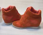SKECHERS SKCH+3 Raise The Bar Orange Wedges Platform Sneaker Shoes Womens Sz 8.5