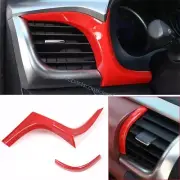 For Toyota HiLux 2015-2020 2021 Fiery Red Console AC L&R Air Outlet Vent Trim 2X