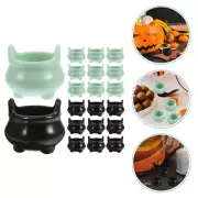 20Pcs Halloween Mini Cauldrons Small Novelty Witch Pots Mini Cauldron Pots