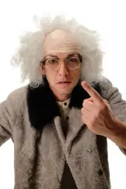 Wig half Bald Men's Carnival Alter Grandpa Crazy Professor Einstein Grey