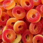 Funtasty Peach Rings Soft Gummy Candy, Sour and Sweet, Pack