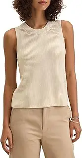 [Velvet by Graham & Spencer] Womens Muna Textured Cotton Sweater Vest