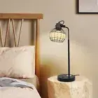 DLLT Industrial Black Table Lamp, 2 USB Ports Adjustable Head Desk Lamp, Mode...