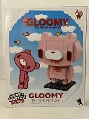 Gloomy Bear Naughty Grizzly Block Figure Build Puzzle NEW Snap & Switch Pink