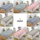 Lace Striped Beauty Massage Table Cover Spa Bed Salon Couch Sheet with Face Hole