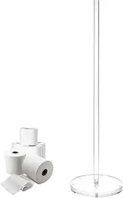 Clear Paper Towel Stand, Acrylic Toilet Paper Holder, 6inches Counter top Bathroom Living Room, Tissue Roll Organizer for Kitchen, Papers Holder Transparent