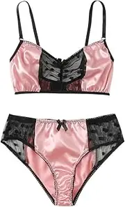 [Generic] Corset Costume Lingerie Lace Sexy Satin Silk Lingerie Pajamas Sleepwear Underwear Fashion Sparkly Lingerie