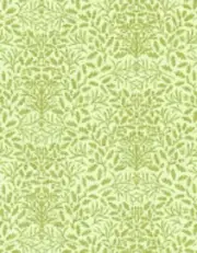 Dolls House Green Acorn Wallpaper William Morris Miniature Print 1:24 Half Inch