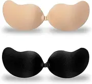 [Wsedper] Adhesive Bra Invisible Lifting Bra, Reusable Sticky Push Up Bra, Strapless Backless Bra for Women