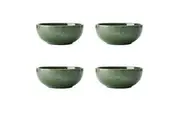 4pc Mikasa Jardin Stoneware Everyday Dining Cereal Bowl Set, 15cm- Green