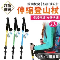 在飛比找momo購物網優惠-【DREAMCATCHER】伸縮登山杖 2入組(折疊登山杖 