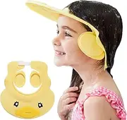 Baby Shower Cap Washing Hair Visor Shield Kids Shampoo Guard hat Toddler Bath Rinser Prevents Water from Pooling in Face for Protector Children Eyes and Ears (Yellow)