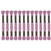 12 Skeins Embroidery Floss 8m Each Cotton Cross Stitch Thread Light Purple