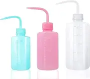 Squeeze Wash Bottle, 3 Pcs Plant Succulent Watering Bottle, Plastic Watering Can Tattoo Wash Bottle with Narrow Mouth, for Chemistry, Industry, Lab & Gardening (150ml, 250ml,500ml)