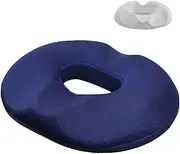 Ergonomic Seat Cushion,Memory Foam Pad Donut Cushion for Tailbone and Coccyx Pain Relief,Office Chair Mat,Orthopedic Car Seat,Lumbar and Lower Back Pain Support,for Home,Wheelchair,Pregnancy,Blue