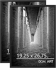 DOAI ART 19.25x26.75 Poster Frame Black 2 Pack, Poster Frames 19.25 x 26.75 inches or 26.75x19.25 Picture Frames with HD Plexiglass for Horizontal or Vertical Wall Mounting, Durable Scratch-proof Safe