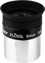 SVBONY SV131 1.25" Plossl 6mm Eyepiece 4-Element Design 48-Degrees Field of View Standard 1.25-inch Filter Threaded