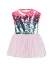 Billieblush Sleeveless Sequin Jersey Dress