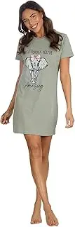 [GM Apparel] Women's 100% Cotton Short Sleeve Jersey Nightshirt - Printed Design - Ladies Nightie Nightdress - Comfortable Classic Sleep Top - Comfy Loungewear - Nightgown Sleepwear