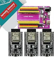 3-Pack ESP32 16MB Flash WiFi Bluetooth Development Boards and a Expansion Board Compatible with Arduino IDE and MicroPython (DEVKITC-16MB[X3]+Expansion)