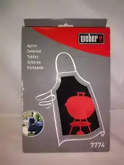 Weber BBQ Grilling Apron New In Package Black Embroidered Model 7774