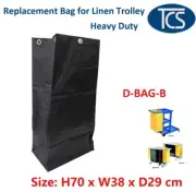 TCS New Black Replacement Bag for Janitor and Room Service Carts