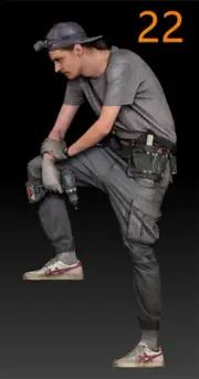 Resin 1/64 Diorama Worker Series Scene Prop Miniature Figure Focused worker 22