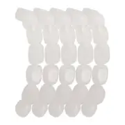 38cm White Agate Tube Beads, 12 x 8mm Spacer Beads, White