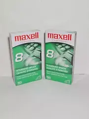 Set Of 2 Maxell T-160 Standard Grade Video Cassette Tapes 8 Hours Factory Sealed