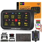 AUXBEAM for Truck ATV UTV Boat Marine SUV Caravan Lights 8 Gang RGB Switch Panel (for: Jeep)