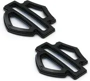 Ruilin 2pcs New Badges Double Layer Emblems Replacement for Harley CVO Custom Tank Emblems (White), Moto-01